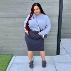 Pencil Skirt - Oh my! - Slate Grey - Snag Canada