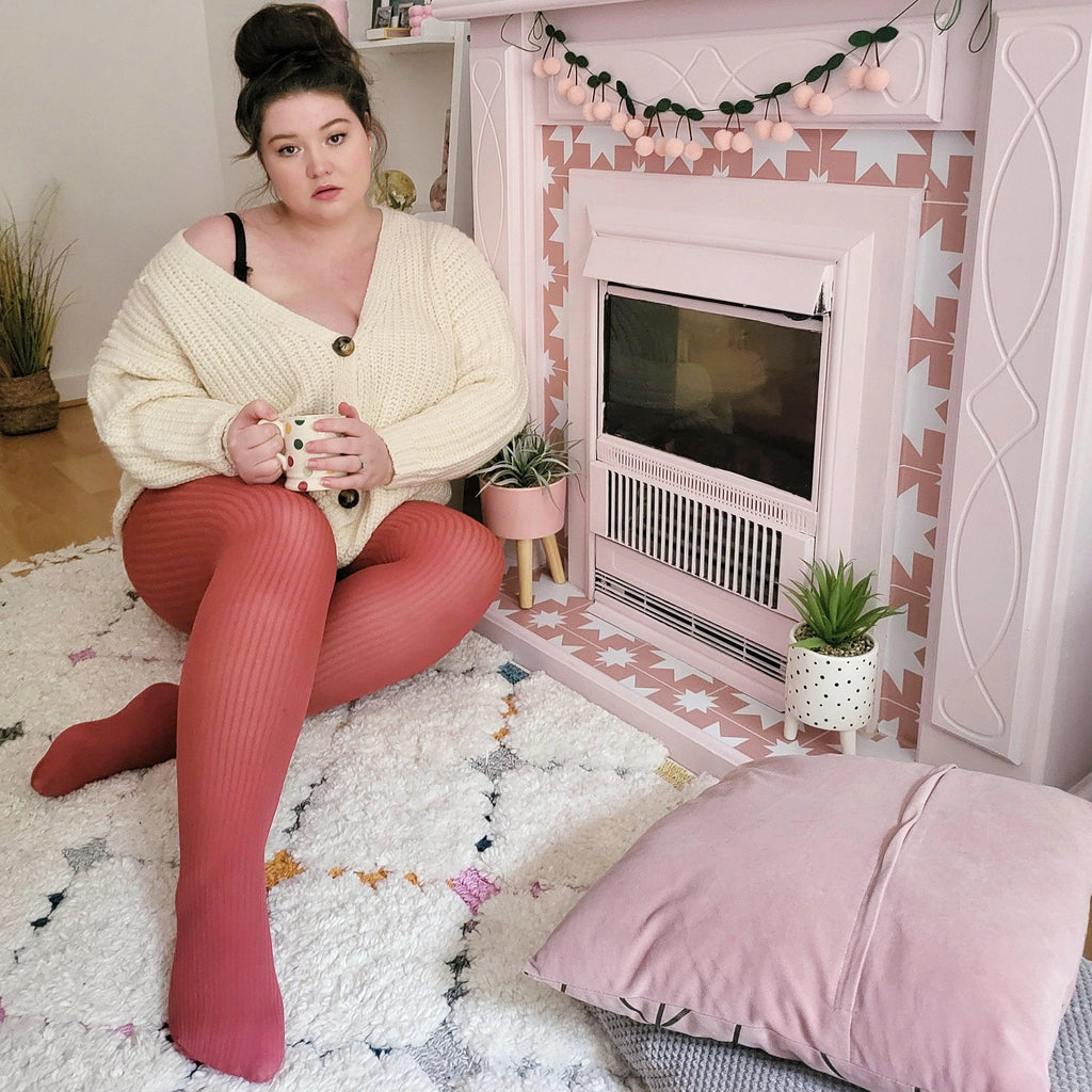 Ribbed Tights - Hot Toddy - Snag Canada