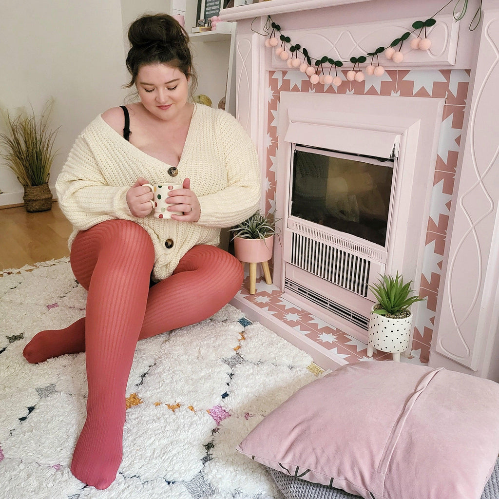 Ribbed Tights - Hot Toddy - Snag Canada