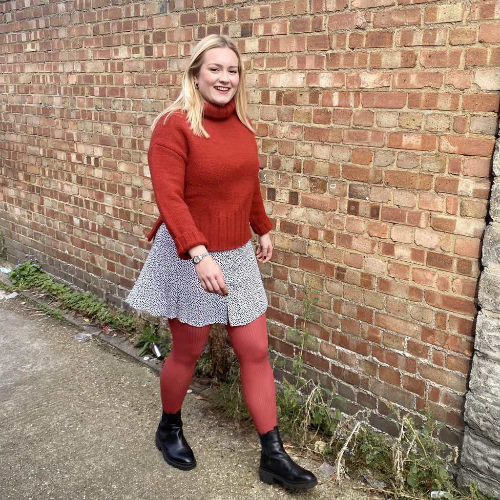 Ribbed Tights - Hot Toddy - Snag Canada