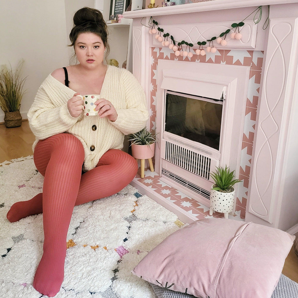 Ribbed Tights - Hot Toddy - Snag Canada