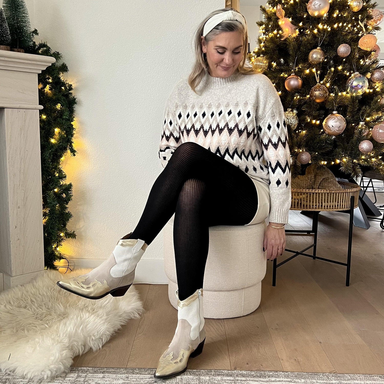 Ribbed Cashmere Tights - Black - Snag Canada