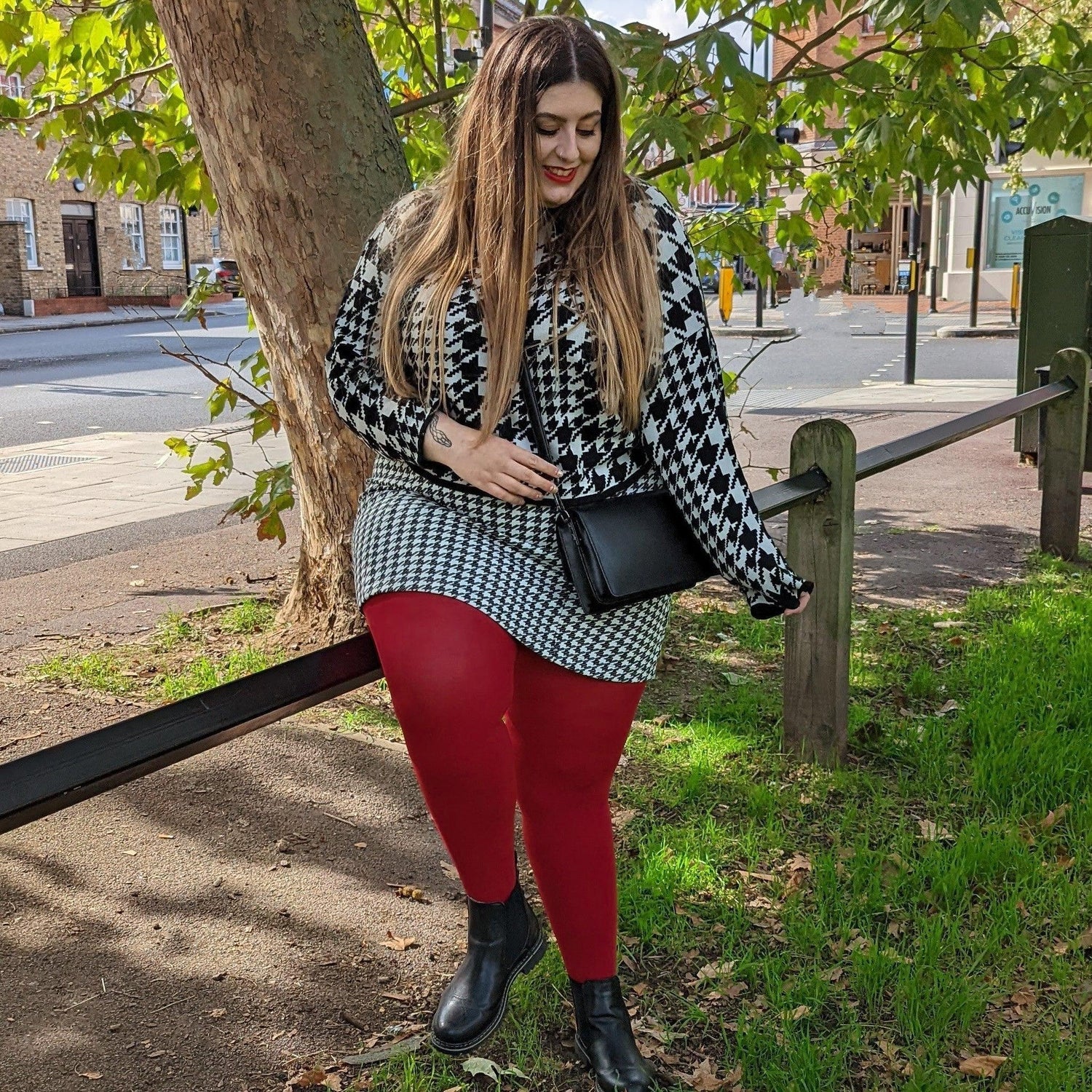 Super Opaque Tights - Blood Red - Snag Canada