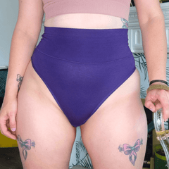 Cheeky High Leg Panties - Suffragette Purple - Snag Canada