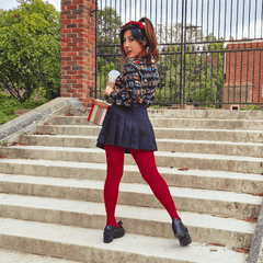 Opaque Tights - Blood Red - Snag Canada
