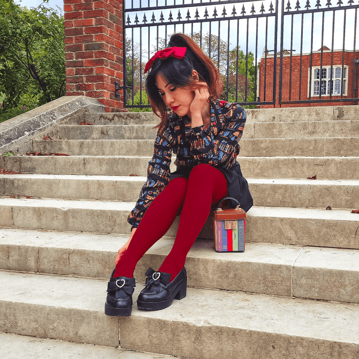 Opaque Tights - Blood Red - Snag Canada