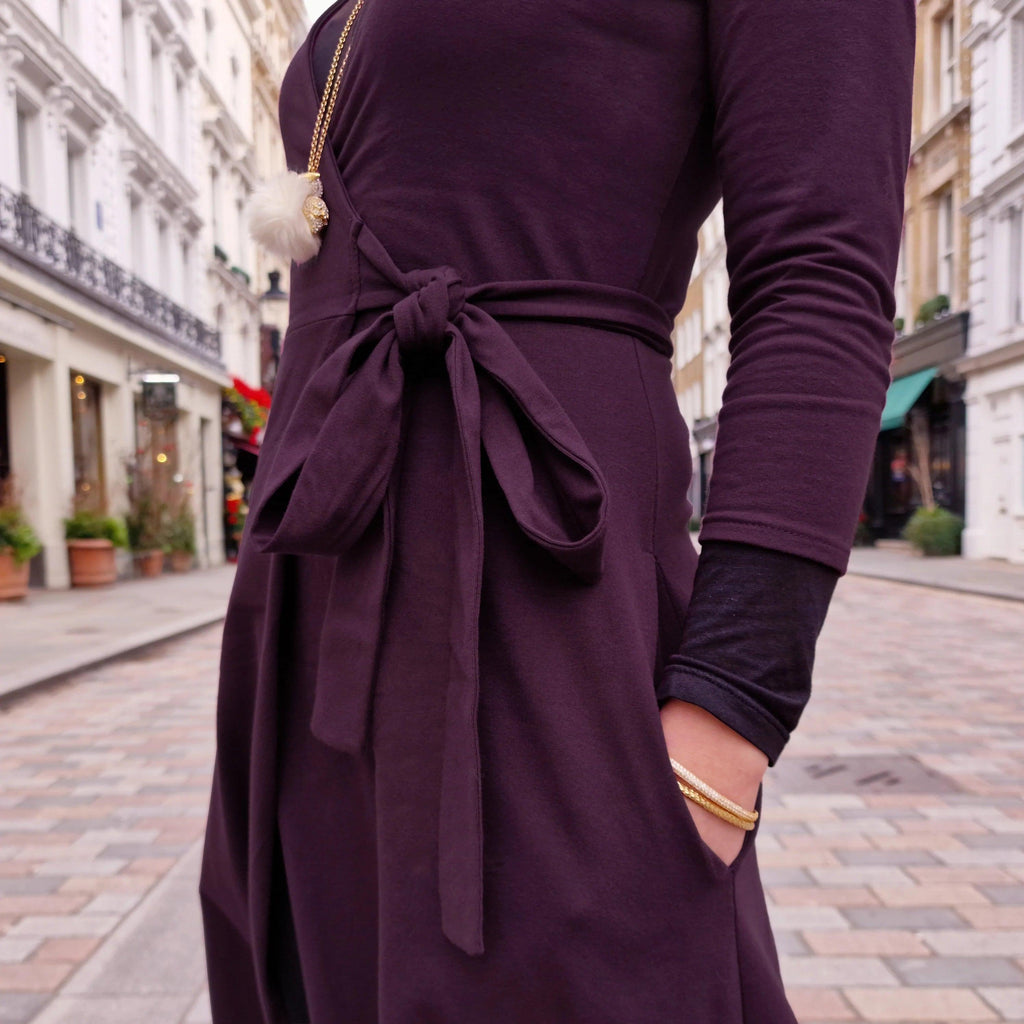 Wrap Dress - Plum - Snag Canada