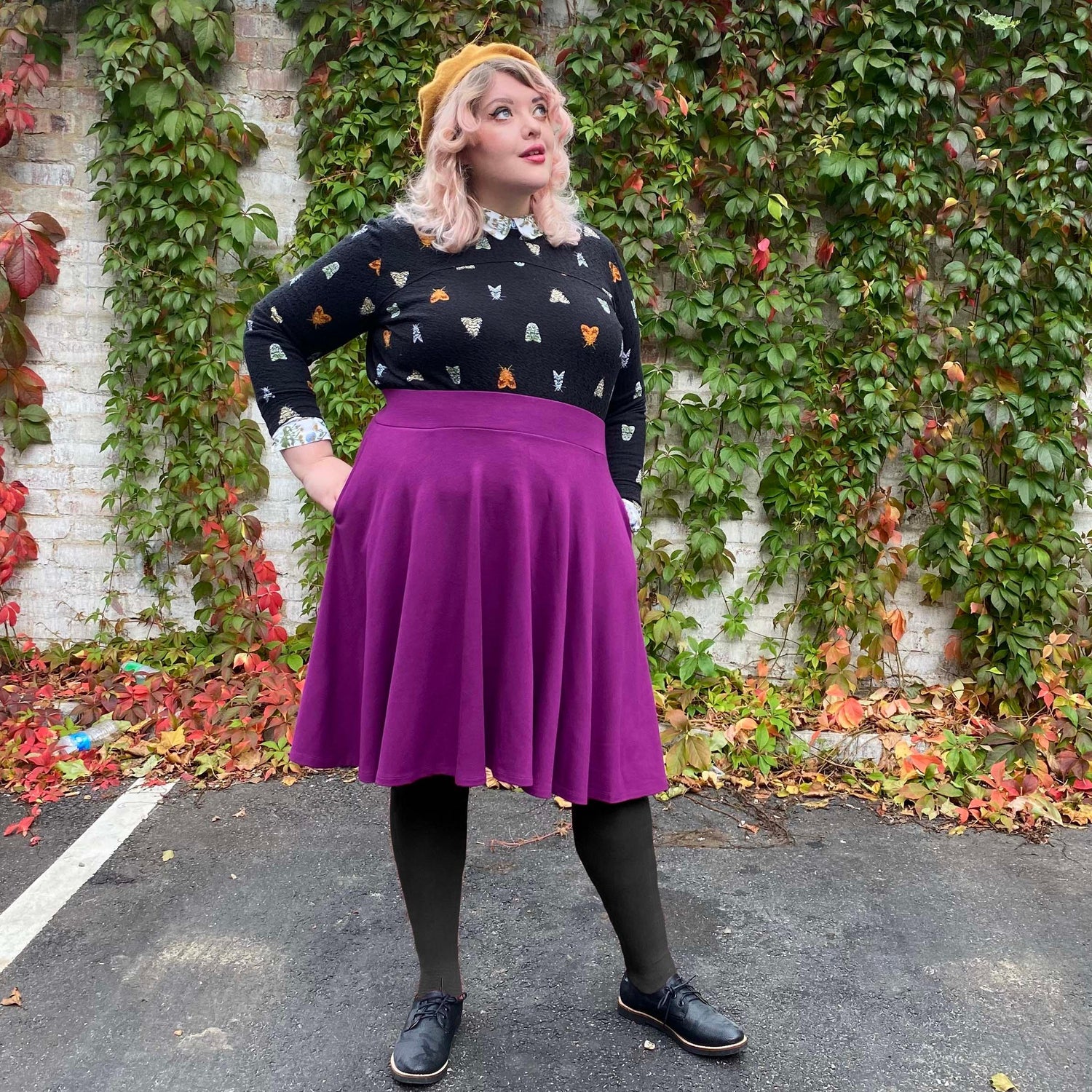 Flare Skirt - Oh My Gosh! - Figgy Pudding - Snag Canada