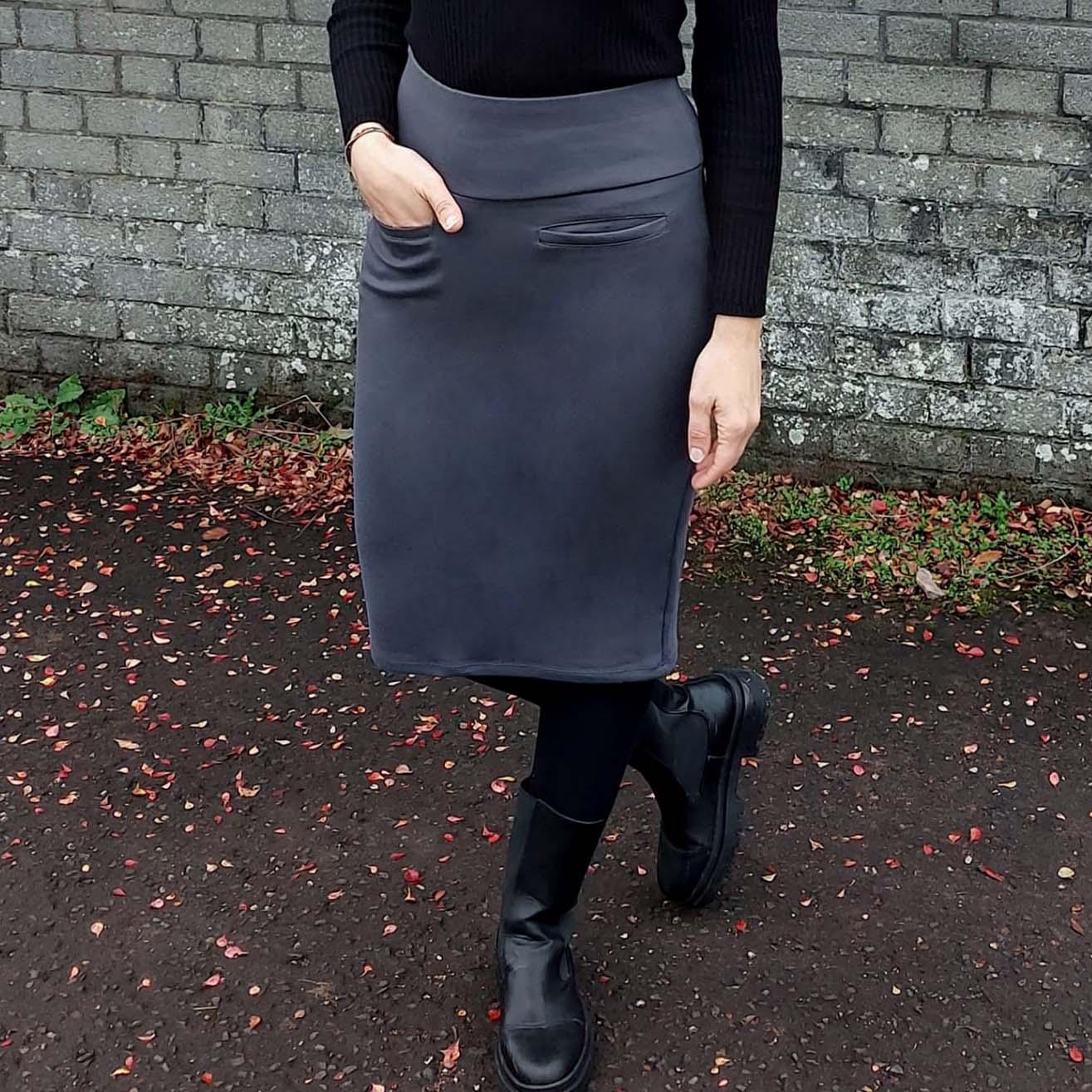 Pencil Skirt - Oh my! - Slate Grey - Snag Canada