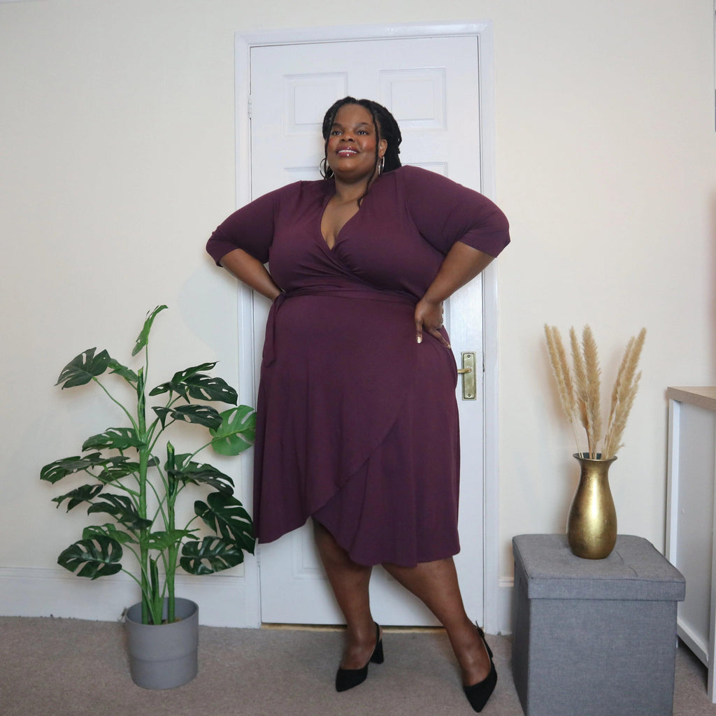 Wrap Dress - Plum - Snag Canada