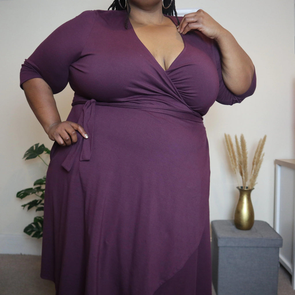 Wrap Dress - Plum - Snag Canada