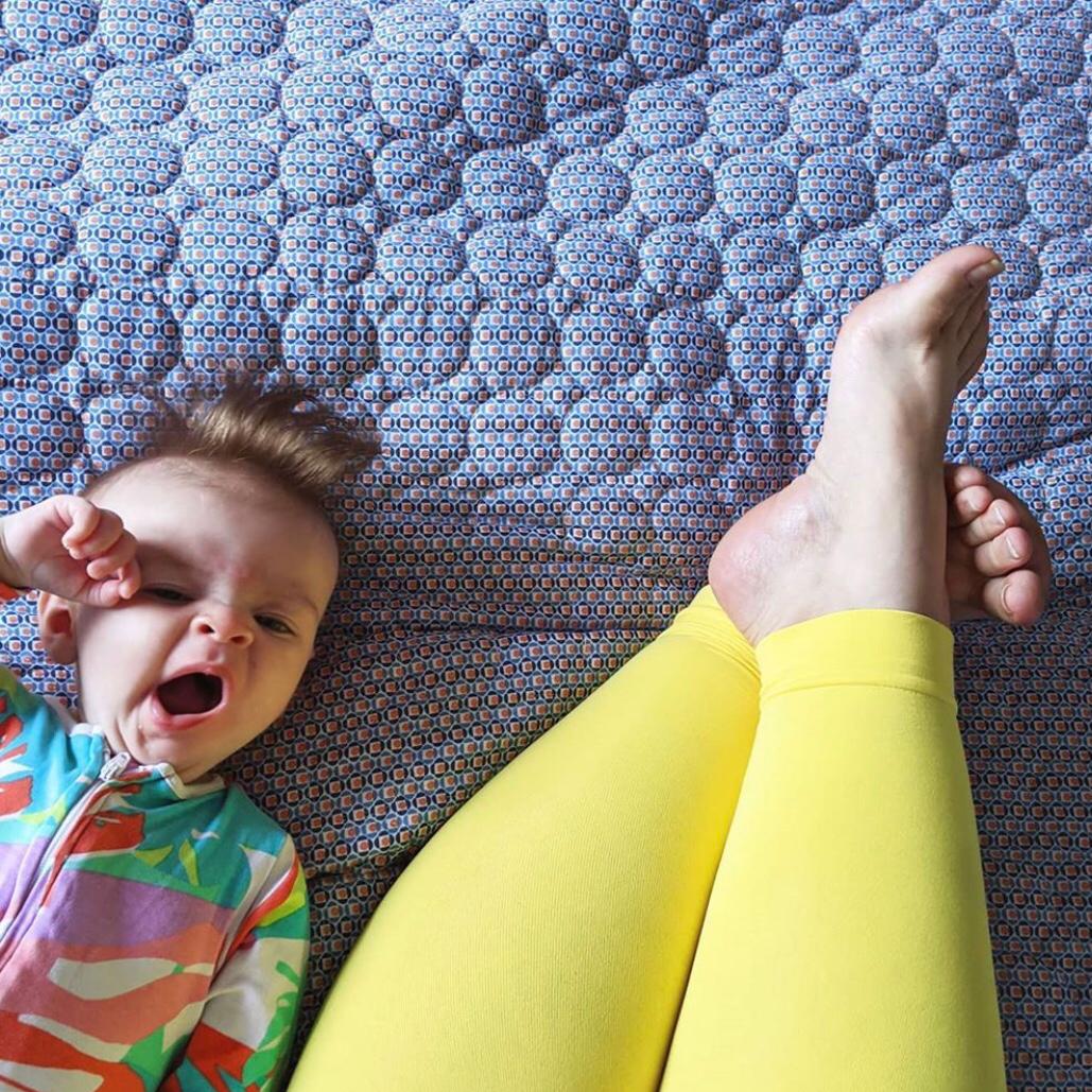 Footless Tights - Lemon Sherbet