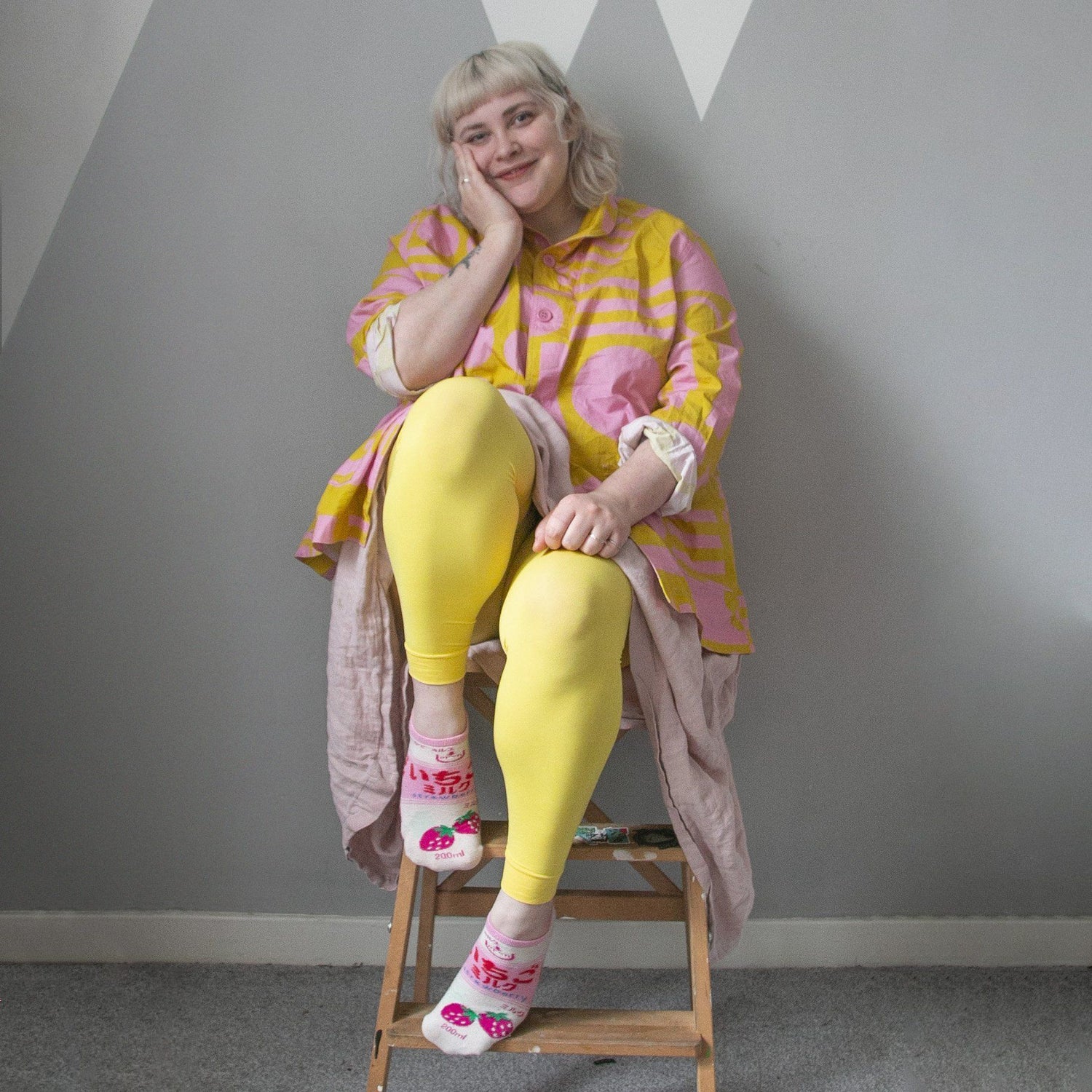 Footless Tights - Lemon Sherbet