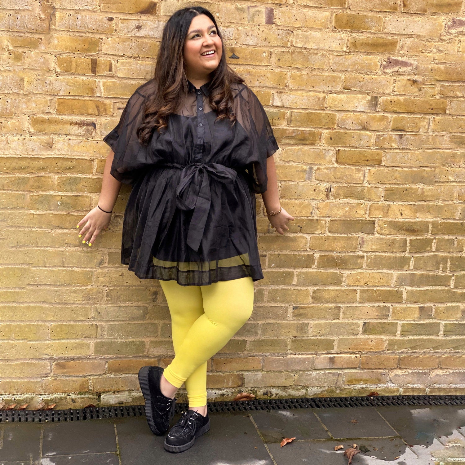 Footless Tights - Lemon Sherbet