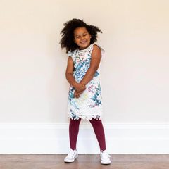 Kids Tights - Burgundy - Snag Canada