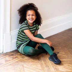 Kids Tights - Hit the Bottle Green - Snag Canada