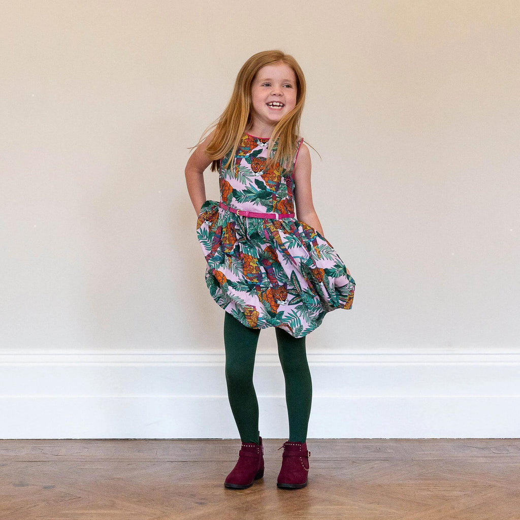 Kids Tights - Hit the Bottle Green - Snag Canada